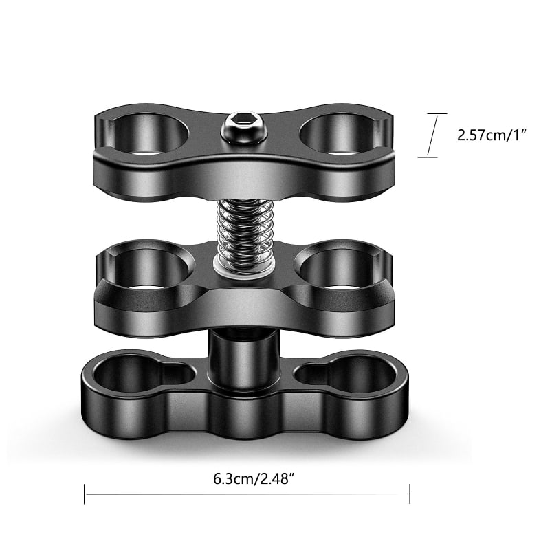 GoPro braț universal de clemă CP-2, aliaj de aluminiu, accesoriu pentru fotografie subacvatică, 90 g