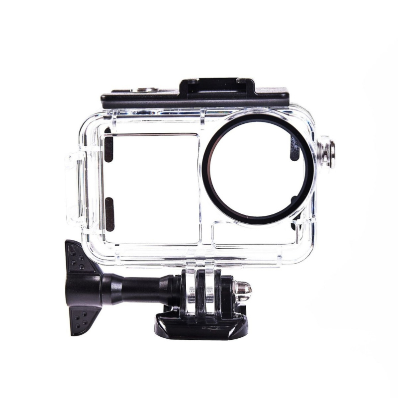 Vízálló tok DJI Action5 Pro/4/3 | Anyag: PC + 316 rozsdamentes acél | Tartalom: vízálló burkolat, alap, csavarok, párásodás elleni fólia