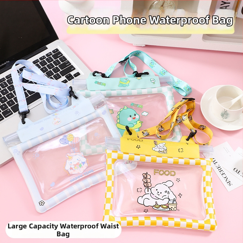 Viegli ūdensizturīga joslas tālruņa soma ar gaisa kameru un trīs slāņu noslēgtu gaisa uzglabāšanu, PVC materiāls, liela ietilpība; piemērota peldēšanai, ceļojumiem, niršanai un raftingam.