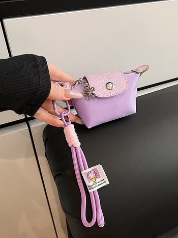 Nylon mini novčanik za kovance, dizajn u blok bojama, prostor za ruž i slušalice