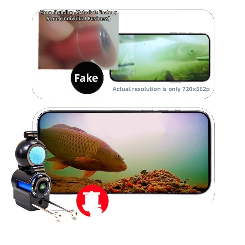 HD veealune kalastuskaamera – laetav toiteallikas, sügavus 0.6–73 m