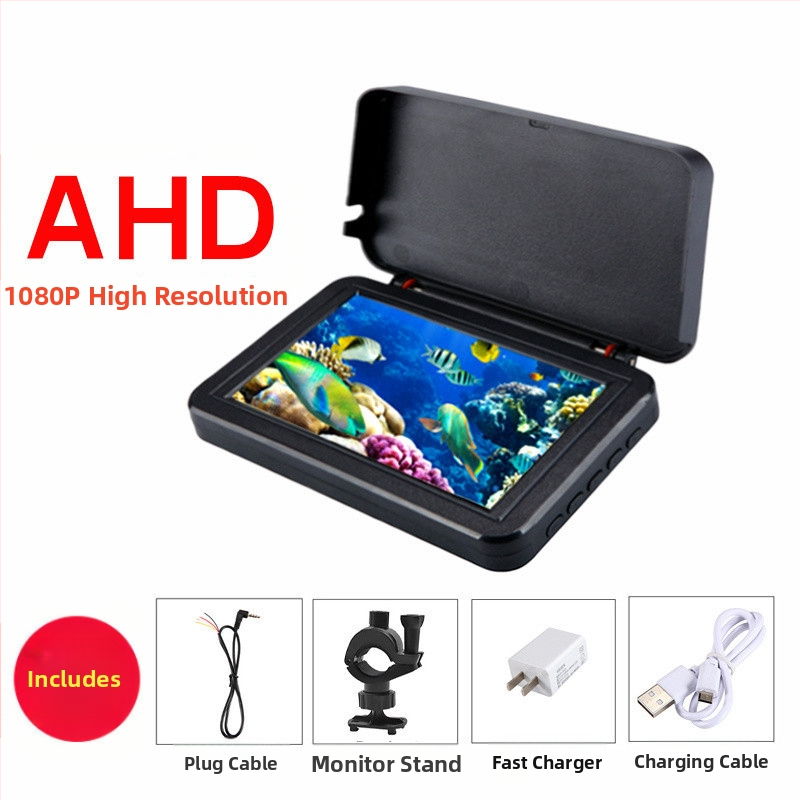 HD povandeninė žvejybos kamera – įkraunamas maitinimas, gylis 0.6–73 m