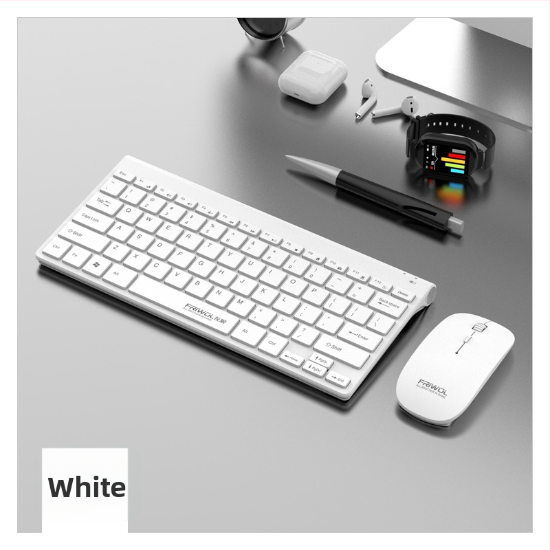 WT110 Bezdrôtový set klávesnice a myši pre počítač, USB klávesnica a USB myš, 1200 DPI, Ergonomický, Vodotesný