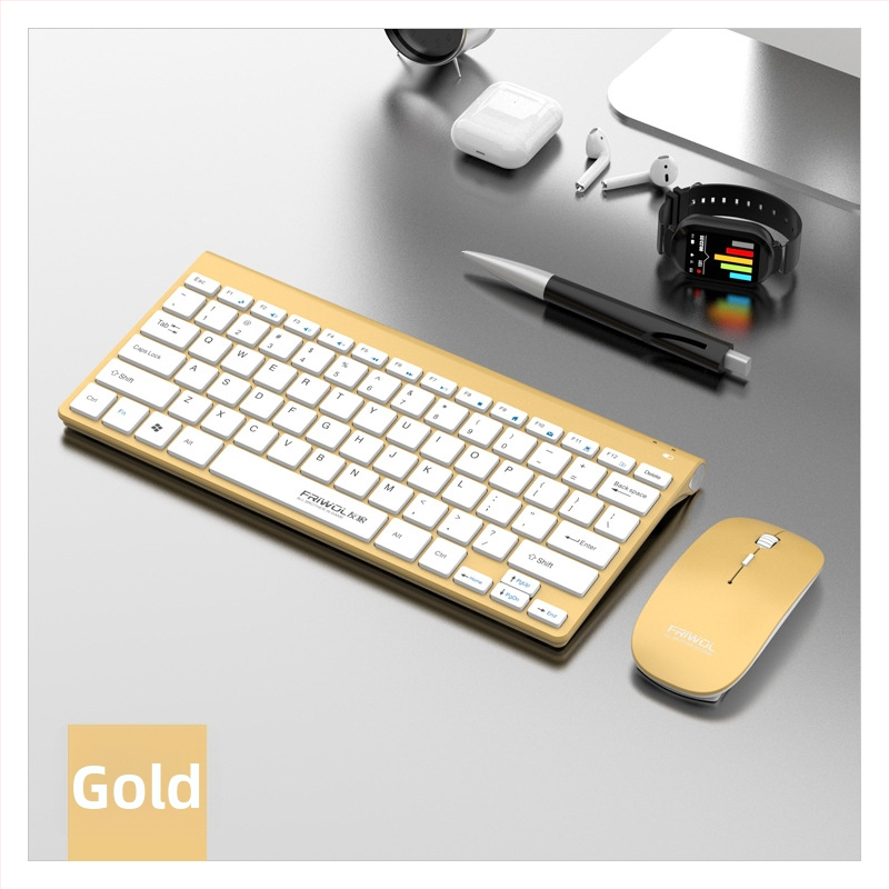 WT110 Bezdrôtový set klávesnice a myši pre počítač, USB klávesnica a USB myš, 1200 DPI, Ergonomický, Vodotesný