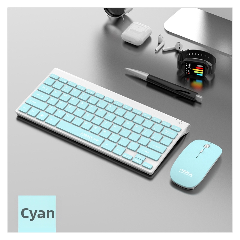 WT110 Bezdrôtový set klávesnice a myši pre počítač, USB klávesnica a USB myš, 1200 DPI, Ergonomický, Vodotesný