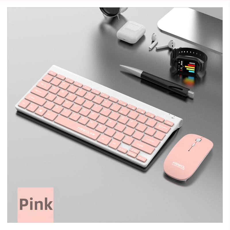 WT110 Bezdrôtový set klávesnice a myši pre počítač, USB klávesnica a USB myš, 1200 DPI, Ergonomický, Vodotesný