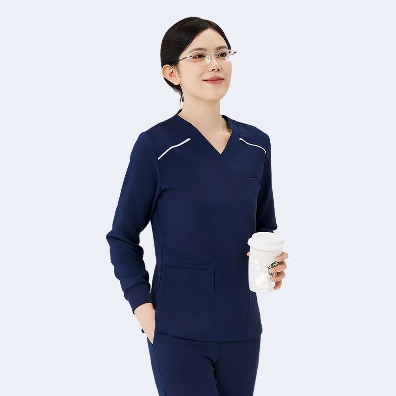 Unisex set scrubs s dugim rukavima, debeli i topli za jesen-zimu, veterinarska stomatologija