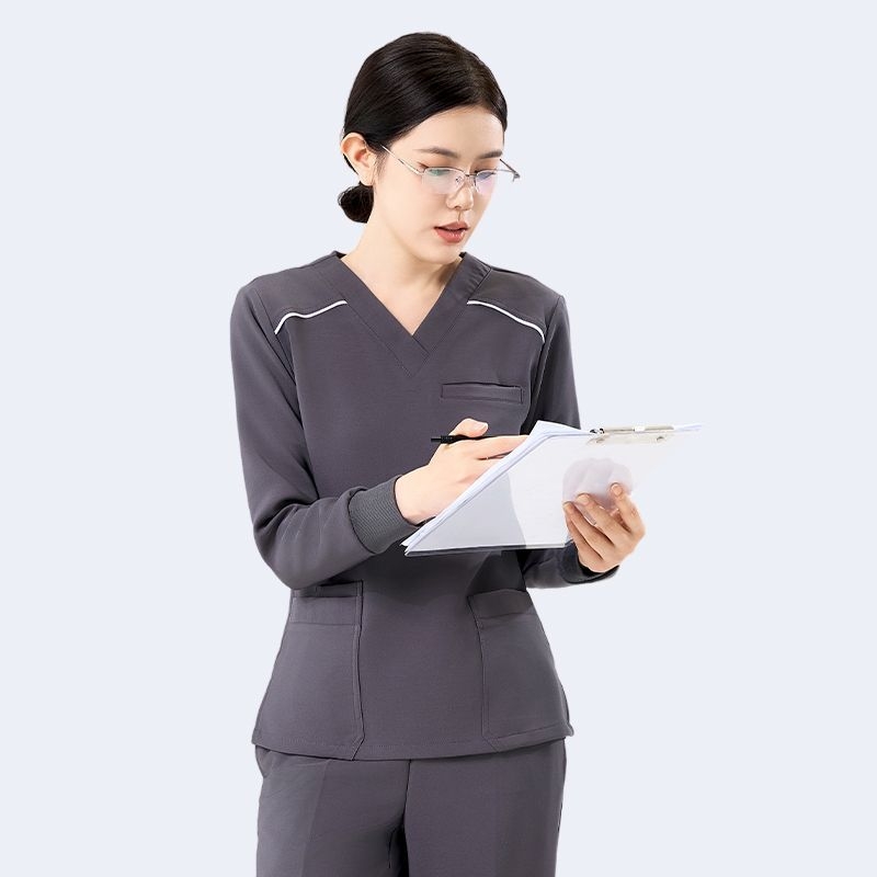 Unisex set scrubs s dugim rukavima, debeli i topli za jesen-zimu, veterinarska stomatologija