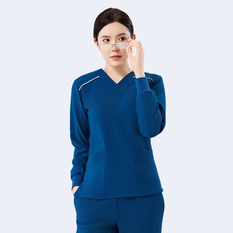 Unisex set scrubs s dugim rukavima, debeli i topli za jesen-zimu, veterinarska stomatologija