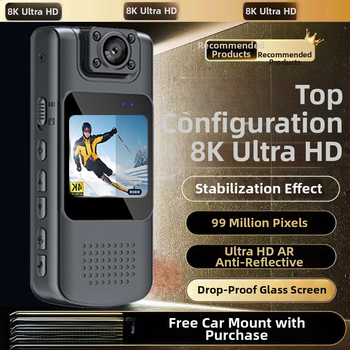 Pārvietojams videorekordieris ar Wi-Fi, 8K izšķirtspēja, tiešraides priekšskatījums un ieraksts