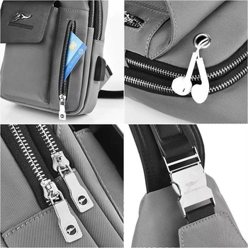 Férfi mellkasi táska - Oxford anyag, vízálló, modell 8203, Dusen Kangaroo