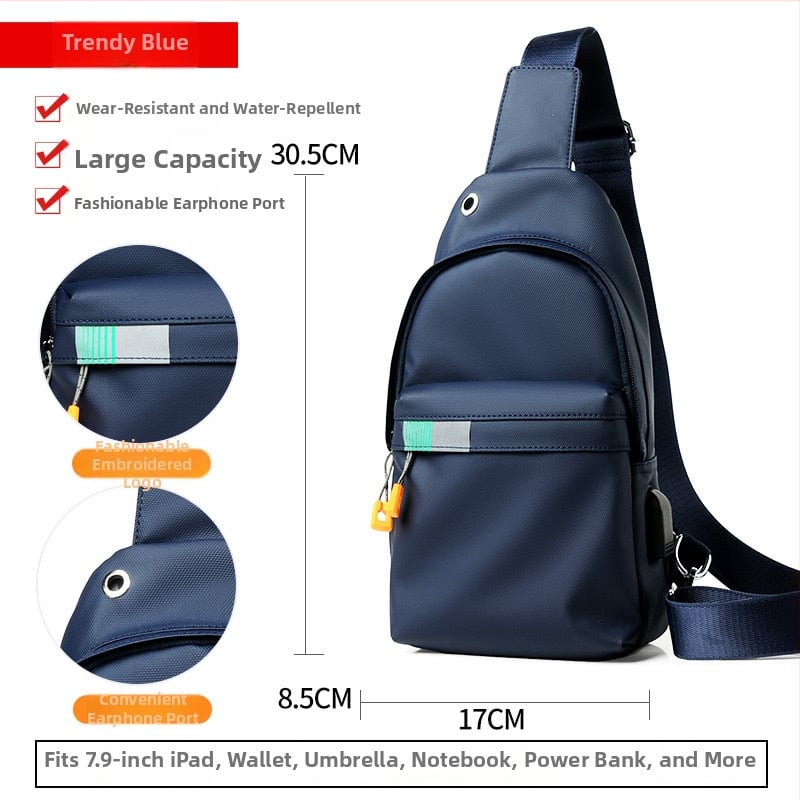 Férfi mellkasi táska - Oxford anyag, vízálló, modell 8203, Dusen Kangaroo