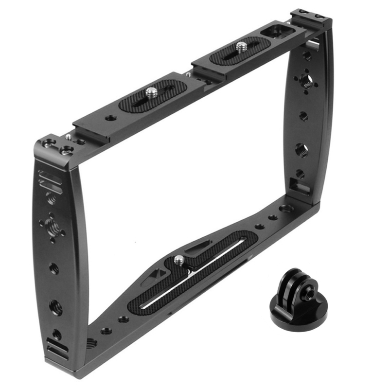FEICHAO Suport dublu pentru GoPro/DSLR/telefoane – aliaj de aluminiu, sarcină maximă 2–5 kg