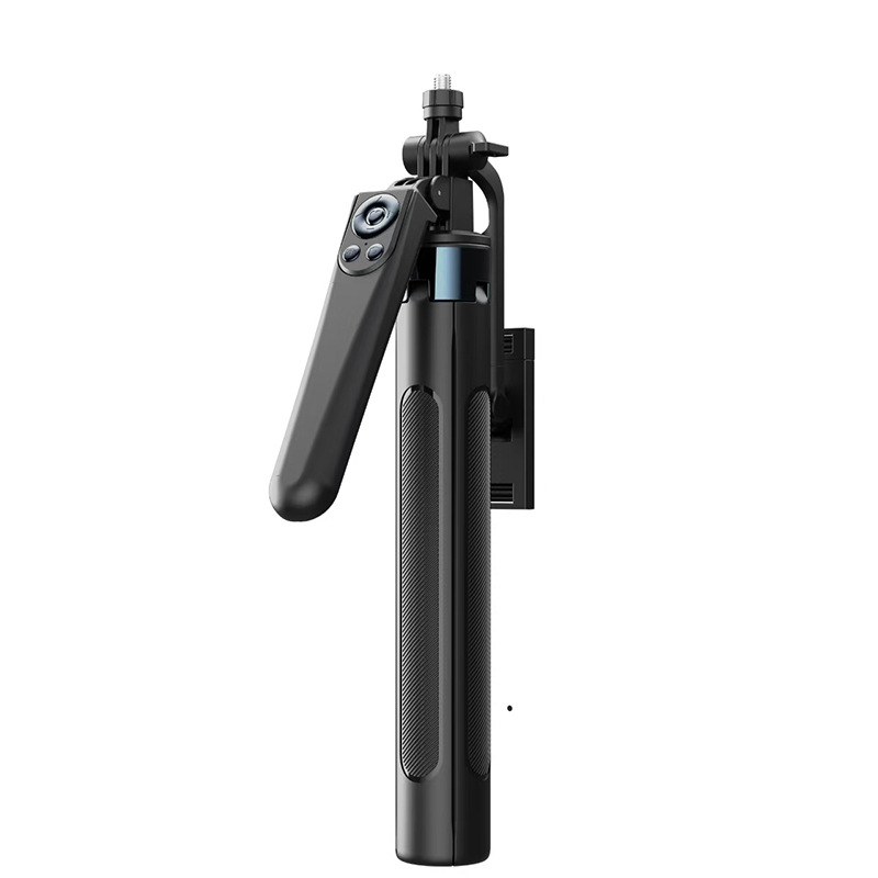 Selfie stick pentru telefon cu stabilizator anti-șoc Quadpod | Material: ABS + aliaj de aluminiu / oțel inoxidabil | Telecomandă inclusă | Bluetooth | Lumină de completare