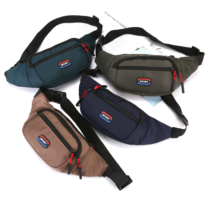 Τσαντάκι μέσης με street-trend νάιλον σώμα, φερμουάρ, μαλακή κατασκευή, επένδυση πολυεστέρα, θήκη ID