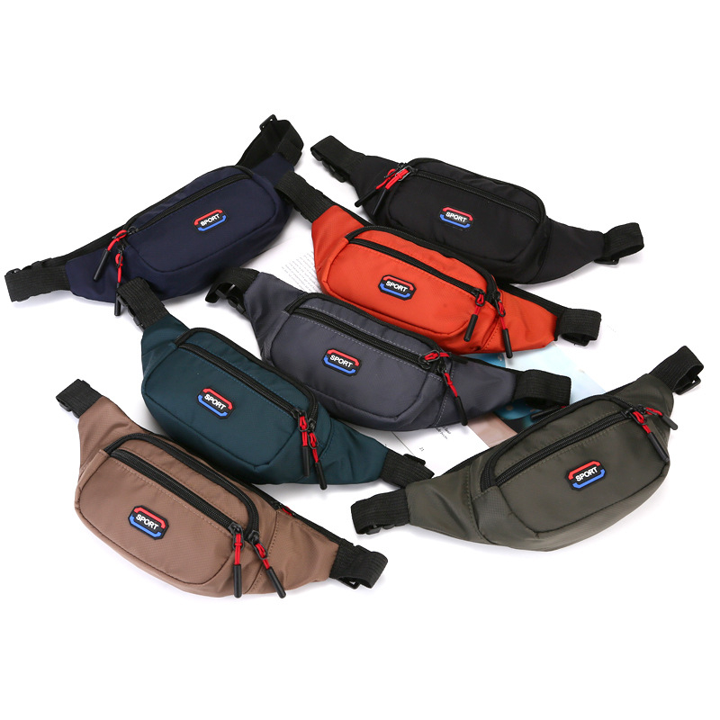 Τσαντάκι μέσης με street-trend νάιλον σώμα, φερμουάρ, μαλακή κατασκευή, επένδυση πολυεστέρα, θήκη ID