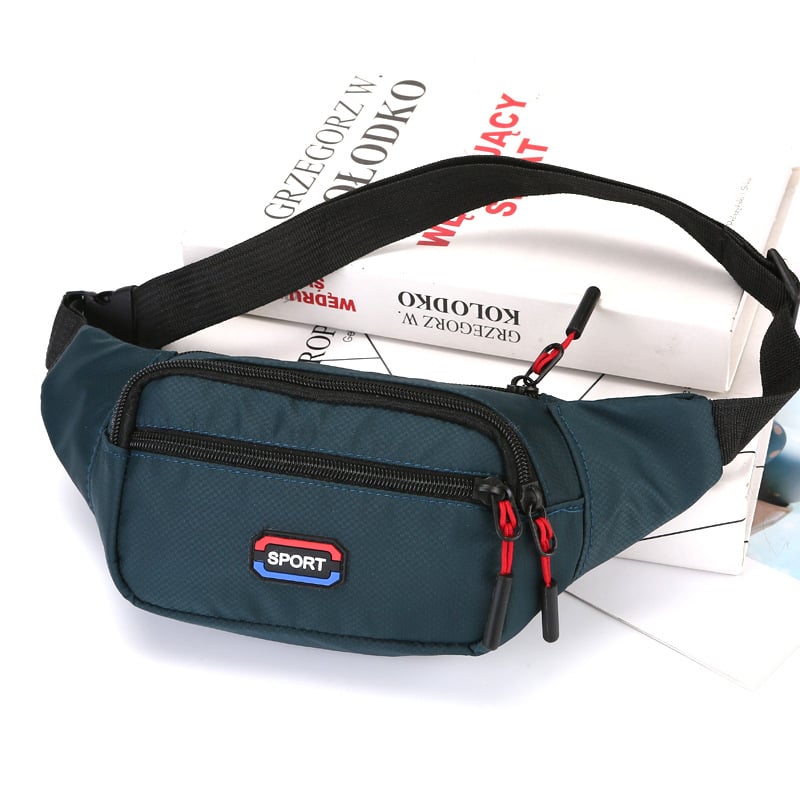 Τσαντάκι μέσης με street-trend νάιλον σώμα, φερμουάρ, μαλακή κατασκευή, επένδυση πολυεστέρα, θήκη ID