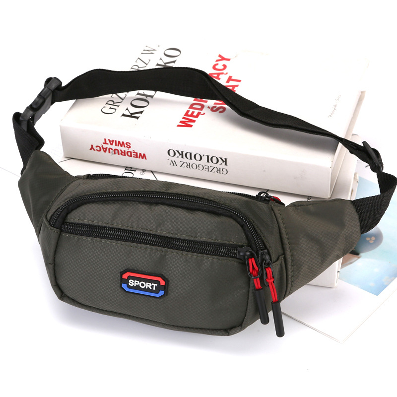 Τσαντάκι μέσης με street-trend νάιλον σώμα, φερμουάρ, μαλακή κατασκευή, επένδυση πολυεστέρα, θήκη ID