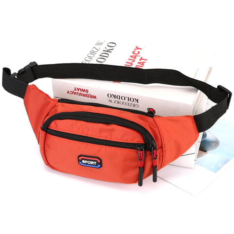 Τσαντάκι μέσης με street-trend νάιλον σώμα, φερμουάρ, μαλακή κατασκευή, επένδυση πολυεστέρα, θήκη ID