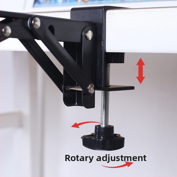 Държач за клавиатура, сгъваем без пробив (Материал: студено валцована стомана; Модел: Безпробивен сгъваем държач; Приложение: за маса или шкаф; Стил: модерен и минималистичен; Покритие: боядисана повърхност)