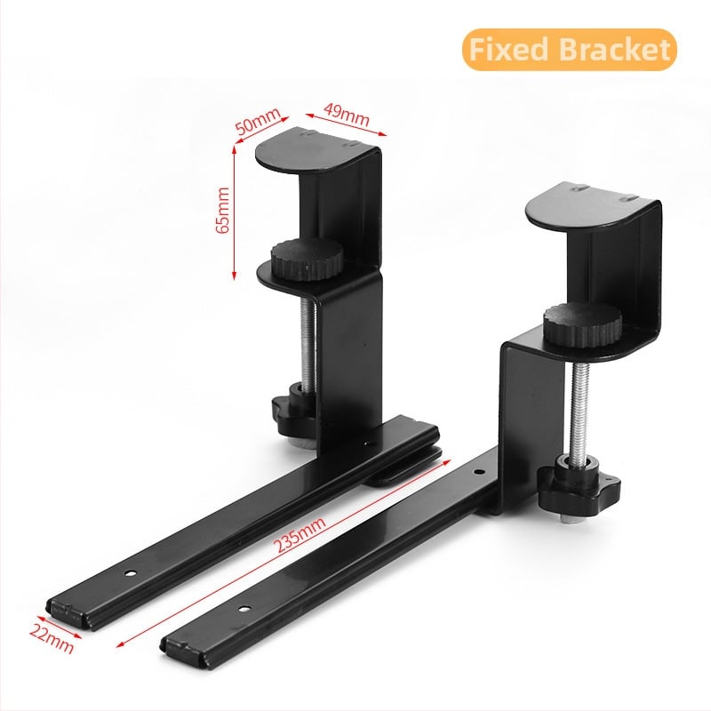 Държач за клавиатура, сгъваем без пробив (Материал: студено валцована стомана; Модел: Безпробивен сгъваем държач; Приложение: за маса или шкаф; Стил: модерен и минималистичен; Покритие: боядисана повърхност)