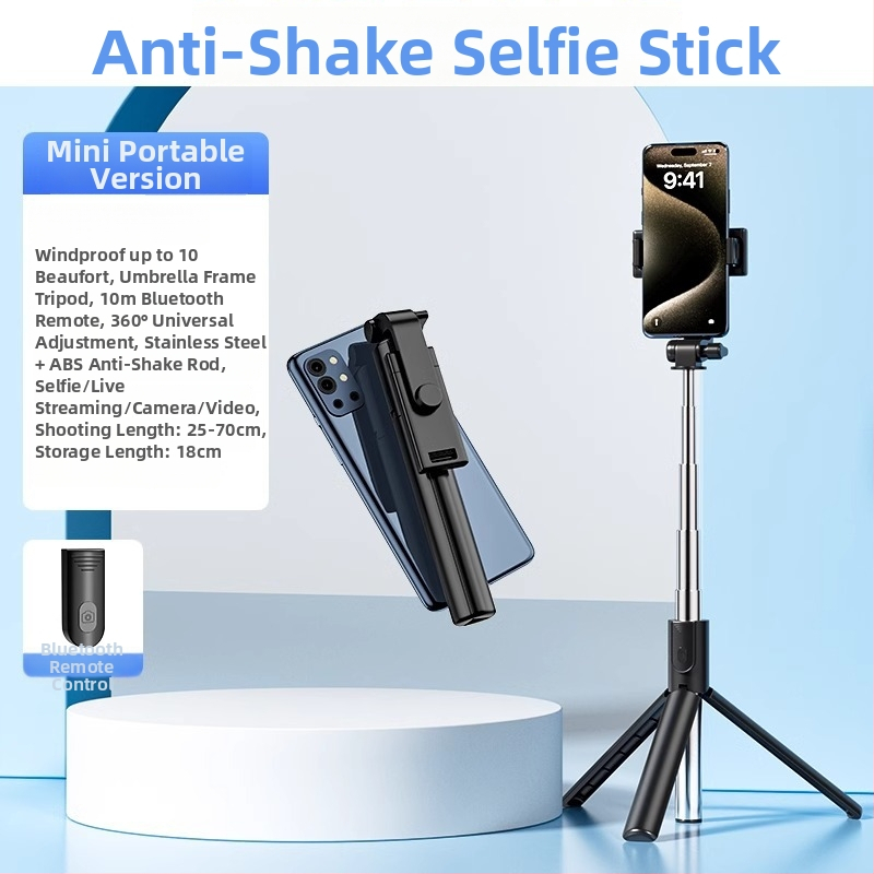 Selfie nūja ar Bluetooth, universāla viedtālruņa saderība, attēlu stabilizācija, pārnēsājama ceļojumiem