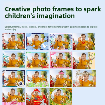 Gyerekeknek szóló kamera — 4x zoom, 2,0 hüvelykes LCD, TF-kártya tárhely, visszafordítható kivitel, játékok/videók/fényképek/szűrők