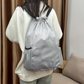 Rucsac sportiv, capacitate mare, material PU, închidere cu șnur, unisex, pentru baschet și fotbal în aer liber