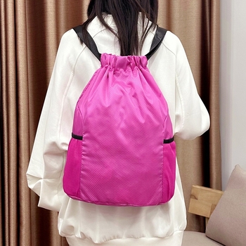 Rucsac sportiv, capacitate mare, material PU, închidere cu șnur, unisex, pentru baschet și fotbal în aer liber