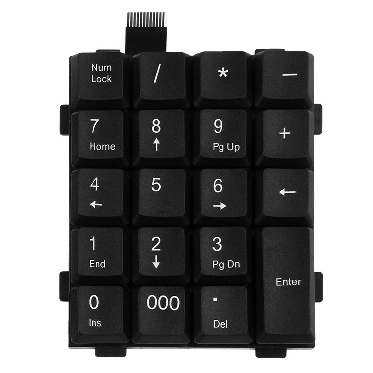 Tastatură numerică, 17/19 taste, conectare prin cablu, ABS plastic, nu este rezistentă la apă