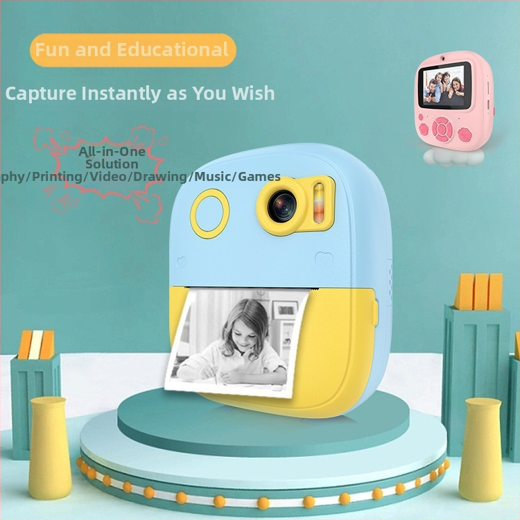 Lastele mõeldud mini Polaroid hetkekaamera, mudel P5, fotod ja printimine, 2,4-tolline LCD, TF-kart salvestuseks, 4800–9600 piksli vahemik, välja antud 2024. aastal