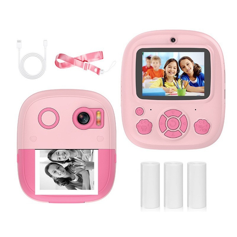 Lastele mõeldud mini Polaroid hetkekaamera, mudel P5, fotod ja printimine, 2,4-tolline LCD, TF-kart salvestuseks, 4800–9600 piksli vahemik, välja antud 2024. aastal