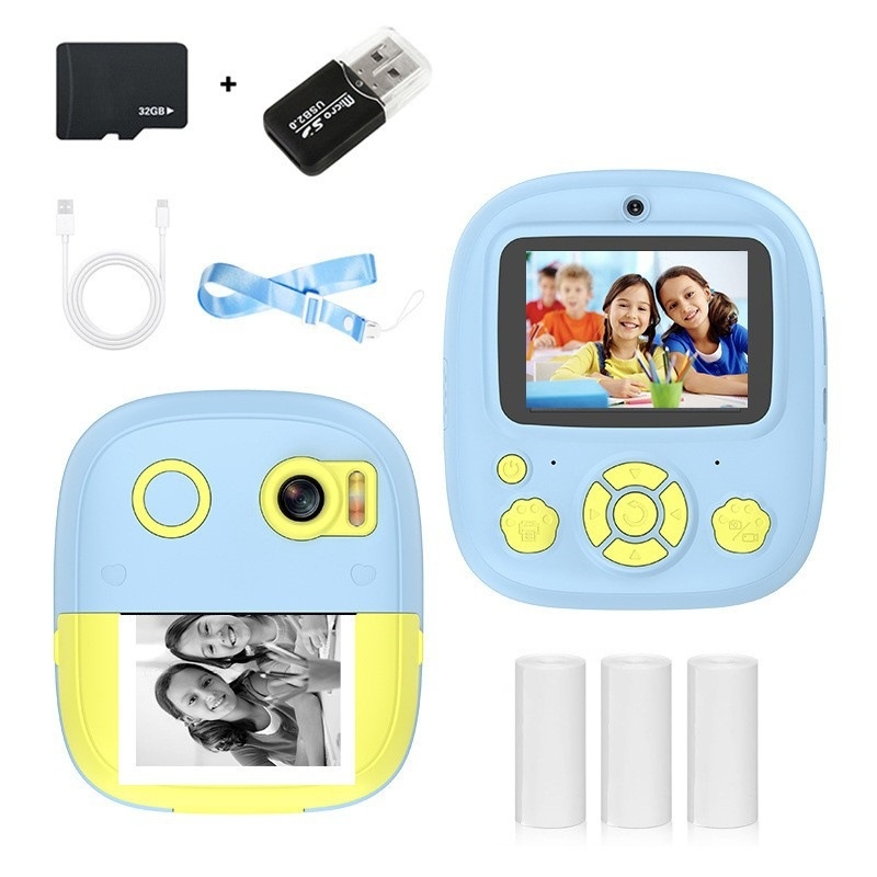 Lastele mõeldud mini Polaroid hetkekaamera, mudel P5, fotod ja printimine, 2,4-tolline LCD, TF-kart salvestuseks, 4800–9600 piksli vahemik, välja antud 2024. aastal