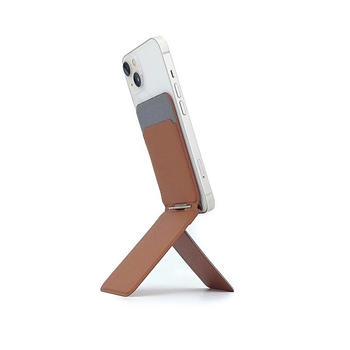 Suport pentru transmisii live MagSafe, cu loc pentru carduri, balama, piele PU, husă de telefon cu acoperire totală și pliere