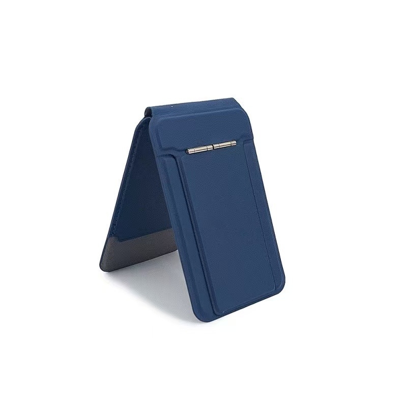 Suport pentru transmisii live MagSafe, cu loc pentru carduri, balama, piele PU, husă de telefon cu acoperire totală și pliere