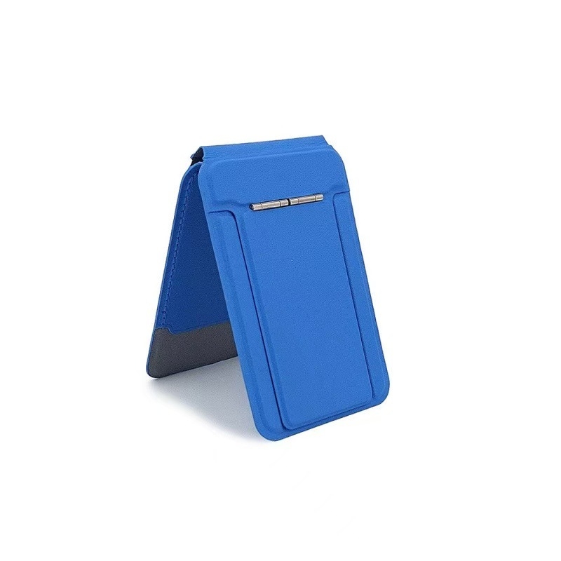 Suport pentru transmisii live MagSafe, cu loc pentru carduri, balama, piele PU, husă de telefon cu acoperire totală și pliere