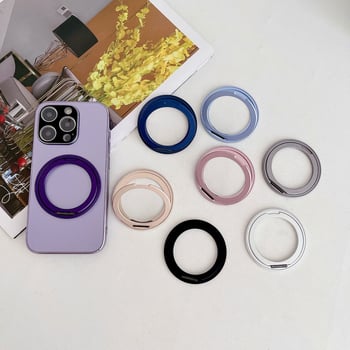 Alumínium ötvözetű 360°-ban forgó telefonos állvány ragasztó rögzítéssel és MagSafe kompatibilitással