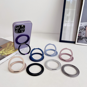 Alumínium ötvözetű 360°-ban forgó telefonos állvány ragasztó rögzítéssel és MagSafe kompatibilitással