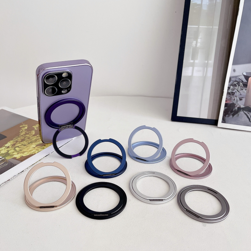 Alumínium ötvözetű 360°-ban forgó telefonos állvány ragasztó rögzítéssel és MagSafe kompatibilitással