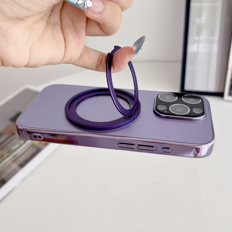 Alumínium ötvözetű 360°-ban forgó telefonos állvány ragasztó rögzítéssel és MagSafe kompatibilitással