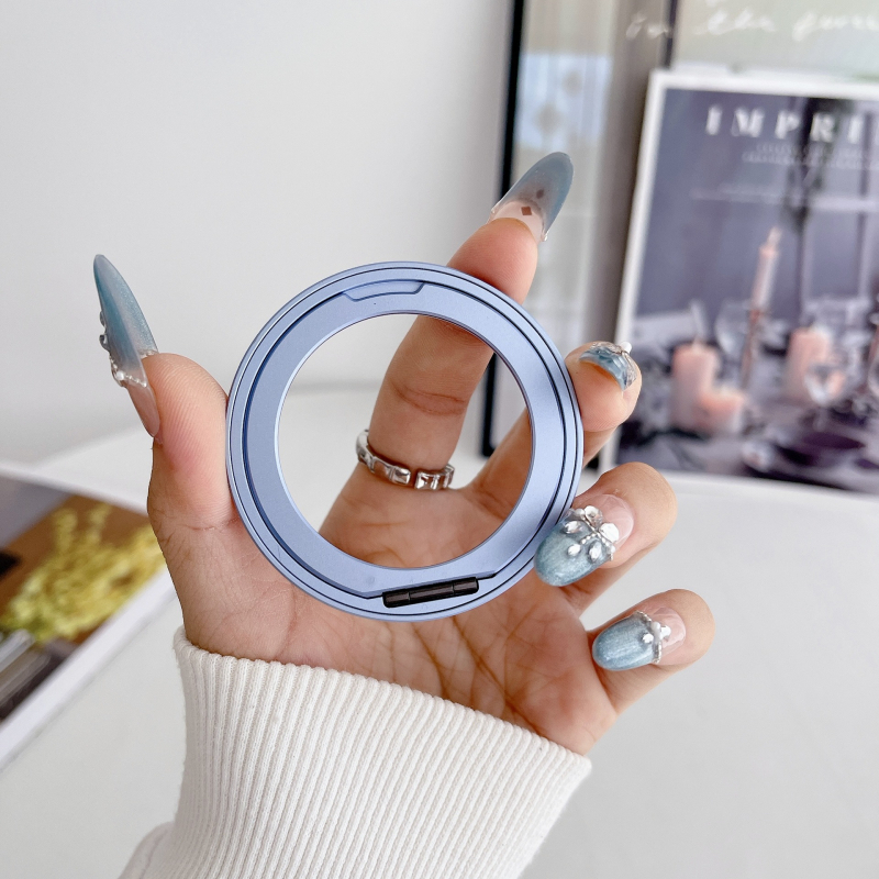 Alumínium ötvözetű 360°-ban forgó telefonos állvány ragasztó rögzítéssel és MagSafe kompatibilitással