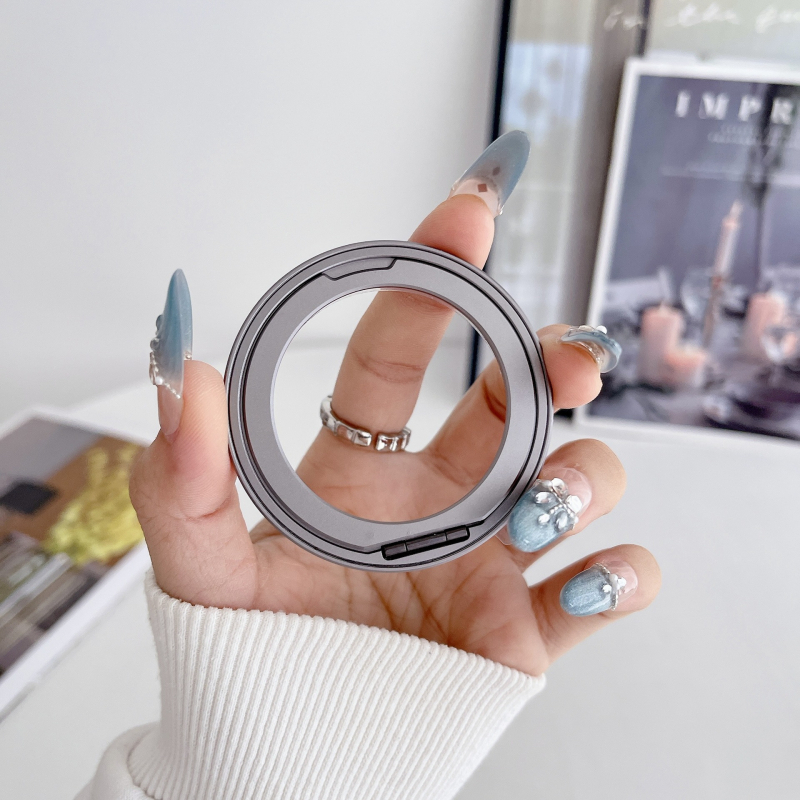 Alumínium ötvözetű 360°-ban forgó telefonos állvány ragasztó rögzítéssel és MagSafe kompatibilitással