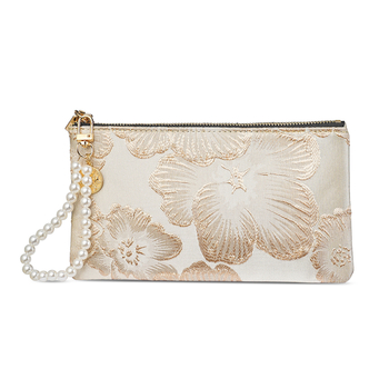 Portofel lung pentru femei, cu model floral, material PVC, căptușeală poliester, stil Noua Tendință Națională, primăvara 2025