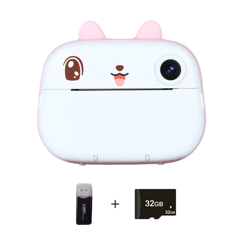 Lastele mõeldud mini Polaroid-kaamera HD kahe objektiiviga, prindib fotosid, TF-kaardi salvestus, mudel M05
