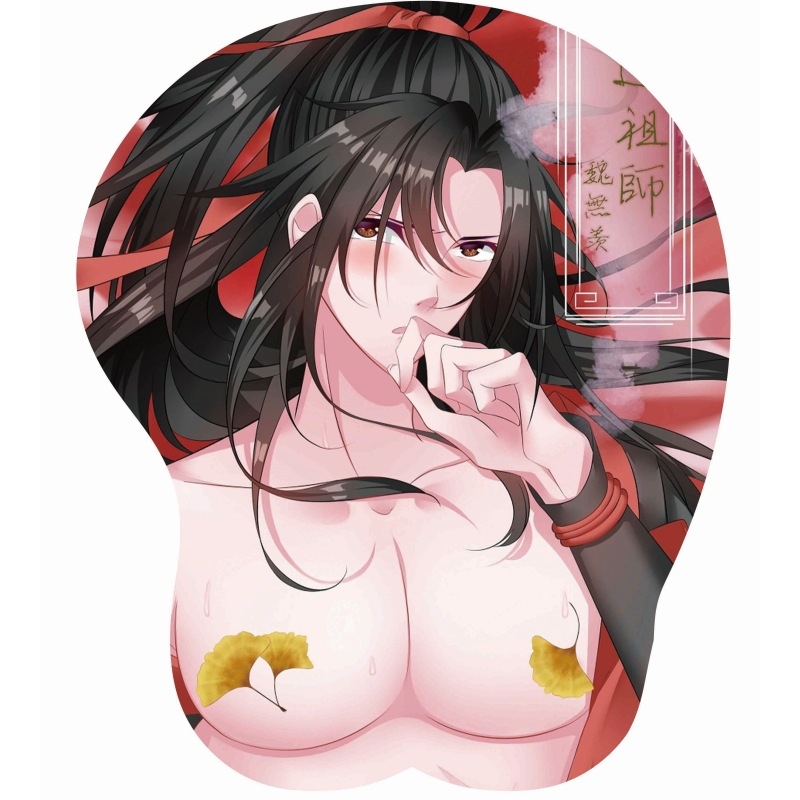 Pad de încheietură pentru mouse H-5 – Gel de siliciu + mătase de lapte, o singură față, utilizare de birou, design 3D animație, logo imprimat, OEM/personalizare