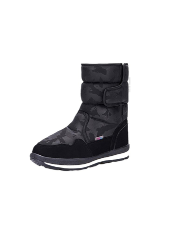 Vīriešu ziemas zābaki sniegam, ūdensizturīgi, pretslīdējoši, ar mākslīgu pūkainu oderi, bieza konstrukcija, gumijas zole