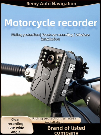 Cameră de bord pentru motocicletă, 4K+, unghi de vizualizare 170°, Wi‑Fi, card SD de 256 GB, suport ghidon
