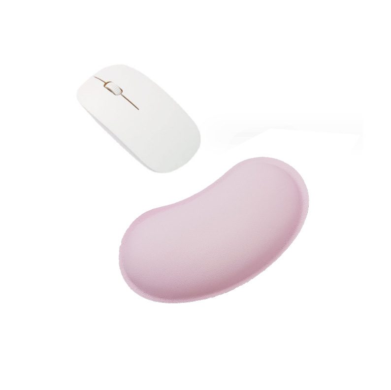 Pad de încheietură pentru mouse din piele PU, mic, cu un singur față, cu curea pentru încheietură, OEM gata cu logo imprimat