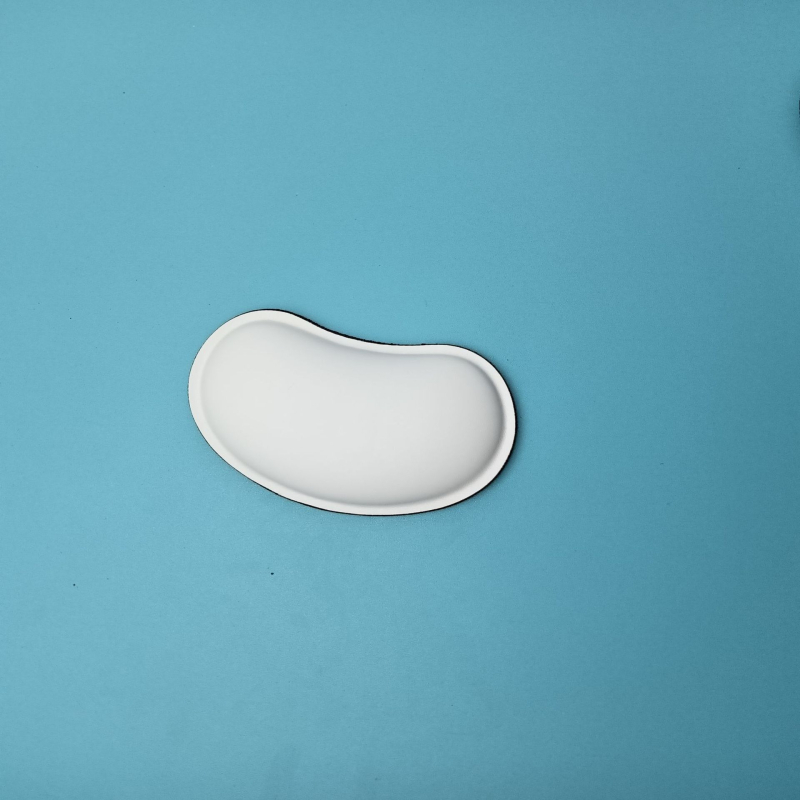 Pad de încheietură pentru mouse din piele PU, mic, cu un singur față, cu curea pentru încheietură, OEM gata cu logo imprimat