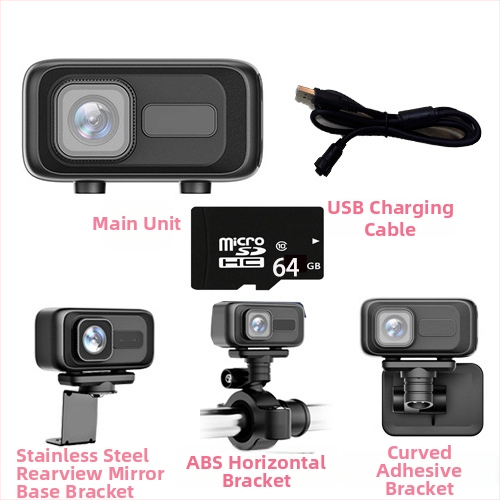 MT100 Motociklo ir elektrinio transporto priemonės įrašymo įrenginys, HD atsparus vandeniui kamera, 140° matymo kampas, 0.8 MP, SD kortelė iki 64GB, WiFi tiesiogiai į mobilųjį telefoną